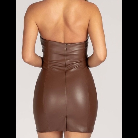 Meshki Pamela Mini Dress - Chocolate Brown - Picture 2 of 4